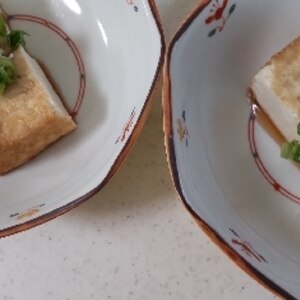 厚揚げのトースター焼き(ネギ生姜)